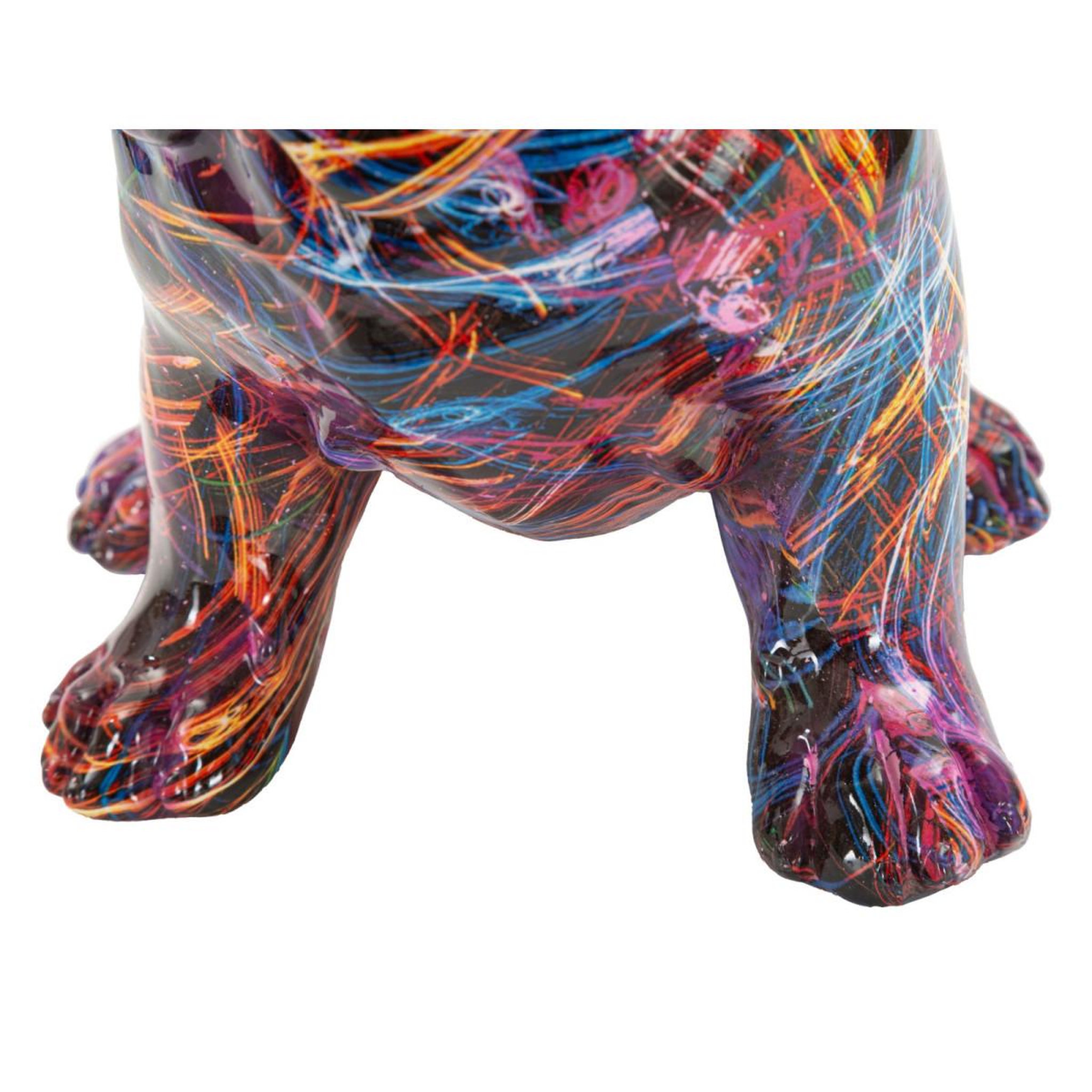 Voir la diapositive 5 : Paris Prix Statuette bulldog en résine  psyco  21cm multicolore