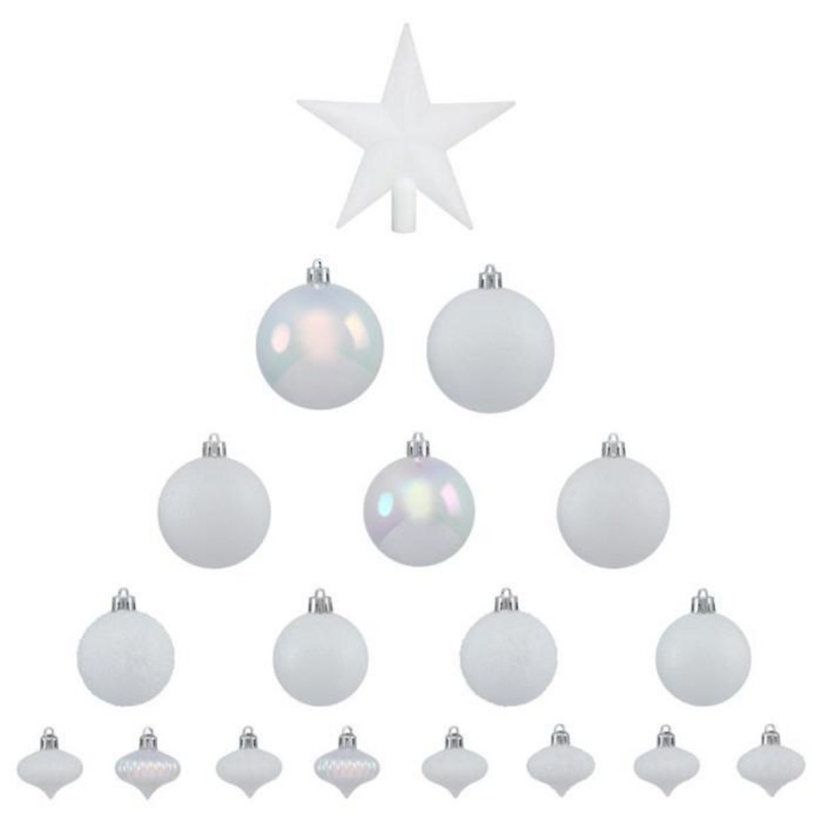 FEERIC LIGHT & CHRISTMAS Kit 18 Pièces Déco de Noël  Colorama  23cm Blanc