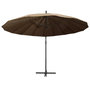 Voir la diapositive 3 : VIDAXL Parasol suspendu avec poteau taupe 3 m