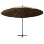 Voir la diapositive 3 : VIDAXL Parasol suspendu avec poteau taupe 3 m