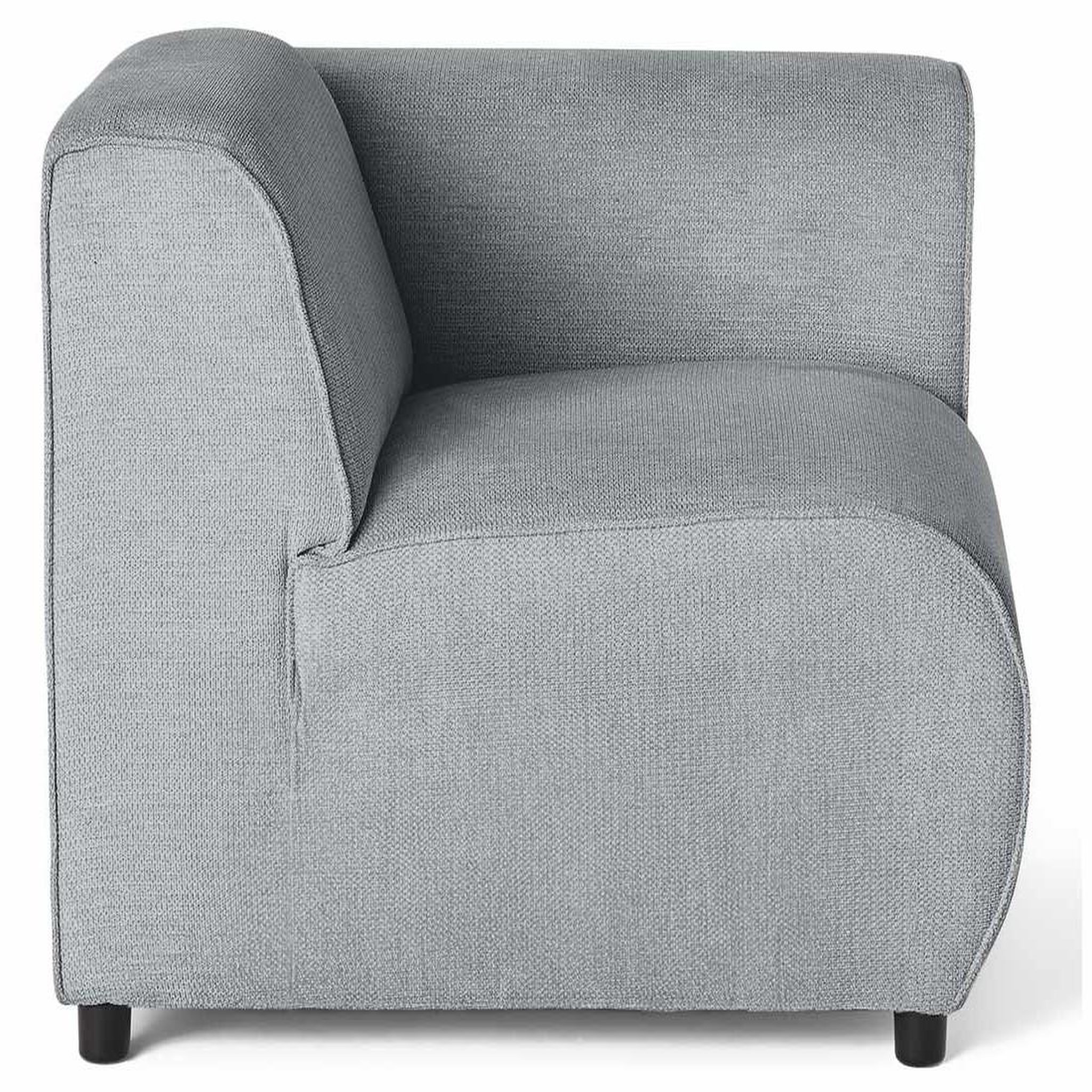 Voir la diapositive 6 : LISA DESIGN Suaro - module d'assise d'angle droit en tissu texturé