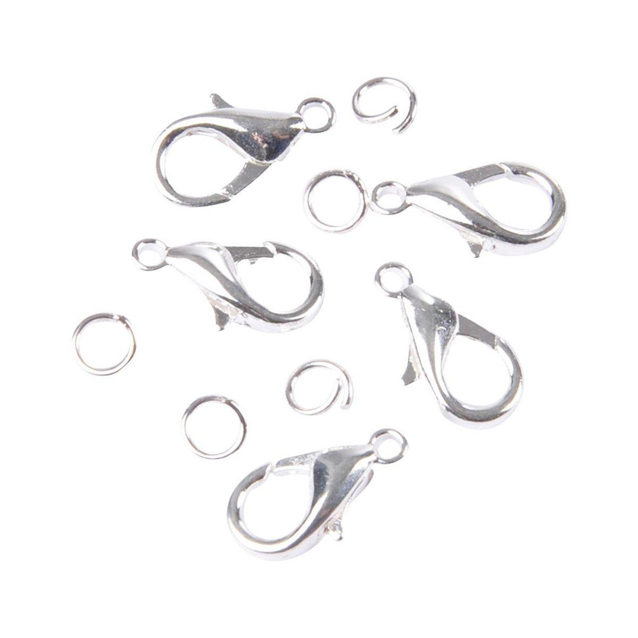 COLOREM Lot de 5 Fermoirs  Mousquetons  9cm Argent