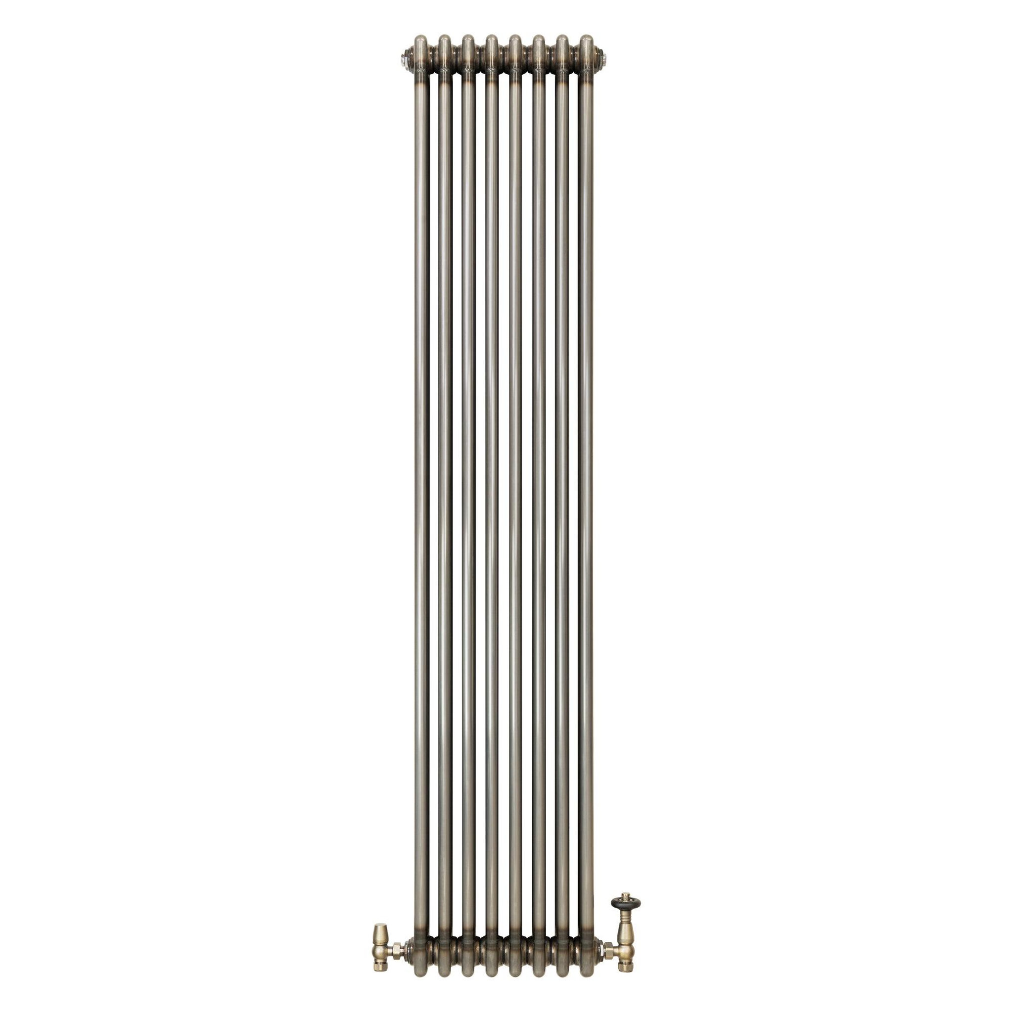 Voir la diapositive 2 : MONSTERSHOP Radiateur traditionnel à 3 colonnes & vannes - 1800 x 380 mm - métal brut