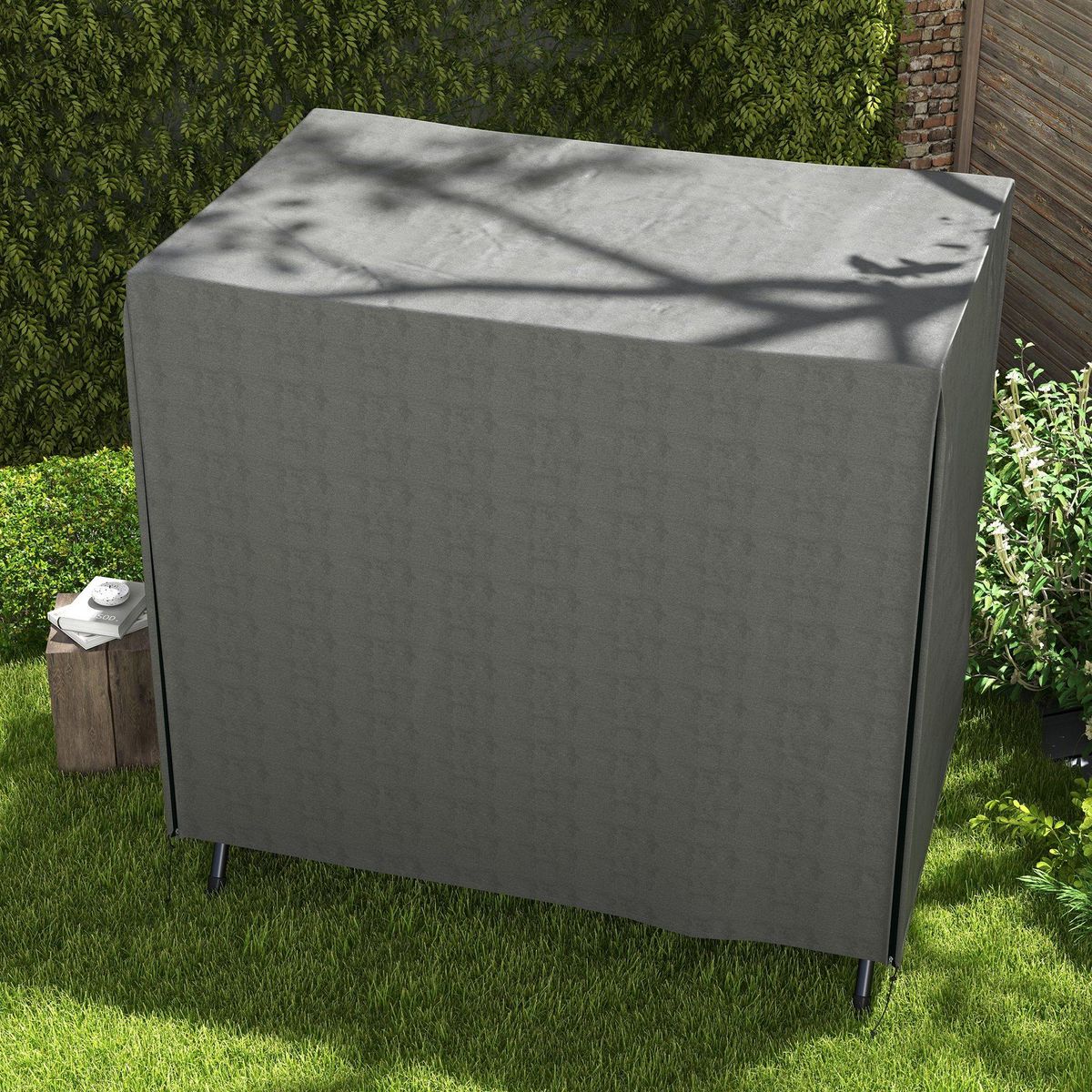 OUTSUNNY Housse de protection balancelle de jardin zippée 177 x 114 x 152 cm oxford haute densité gris