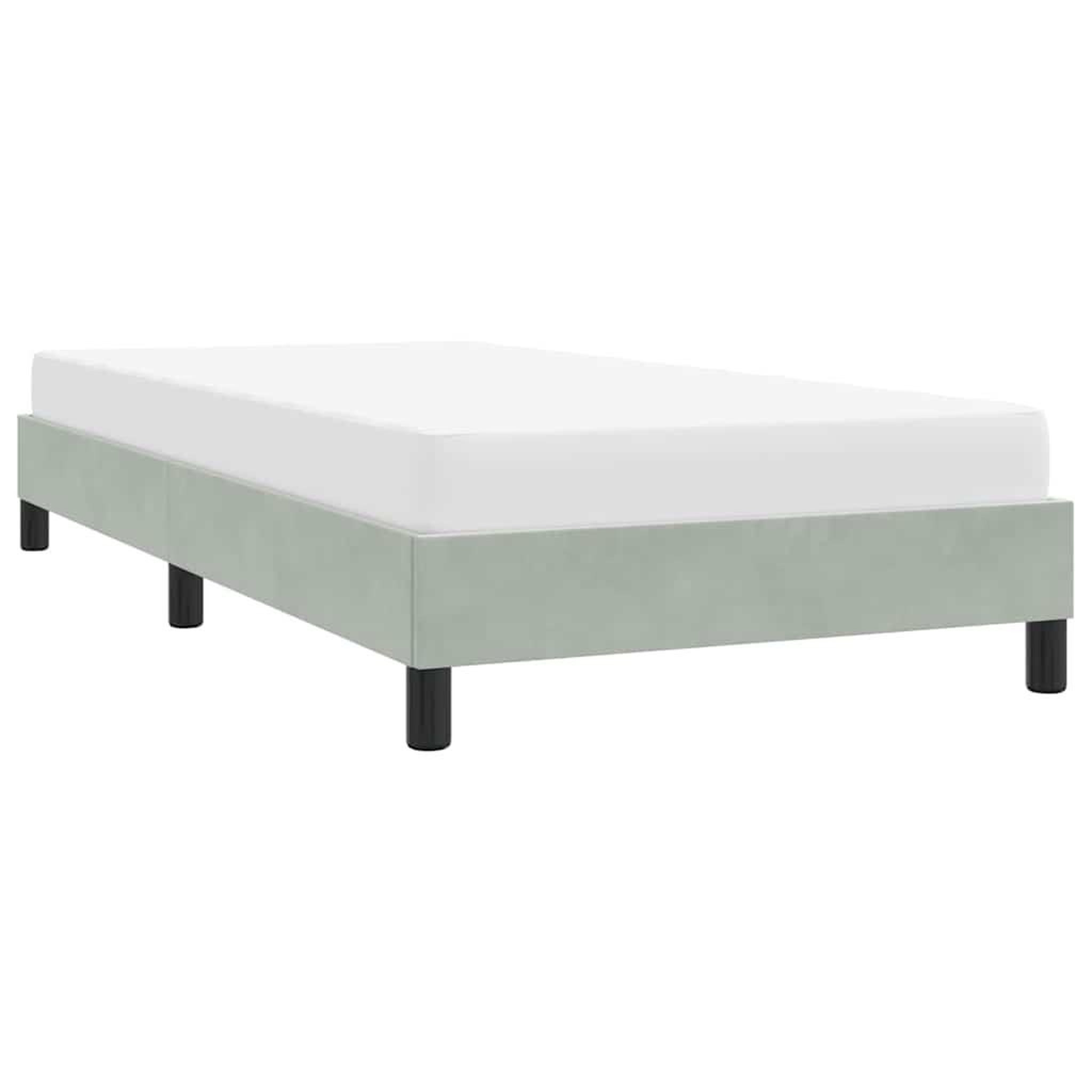 Voir la diapositive 4 : VIDAXL Cadre de lit sans matelas gris clair 80x210 cm velours
