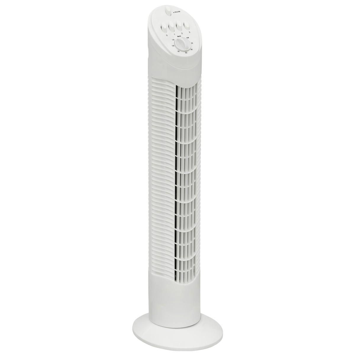 Bestron Ventilateur colonne 75cm 35w 3 vitesses blanc - aft760w