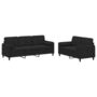 Voir la diapositive 2 : VIDAXL Ensemble de canapes 2 pcs avec coussins noir velours