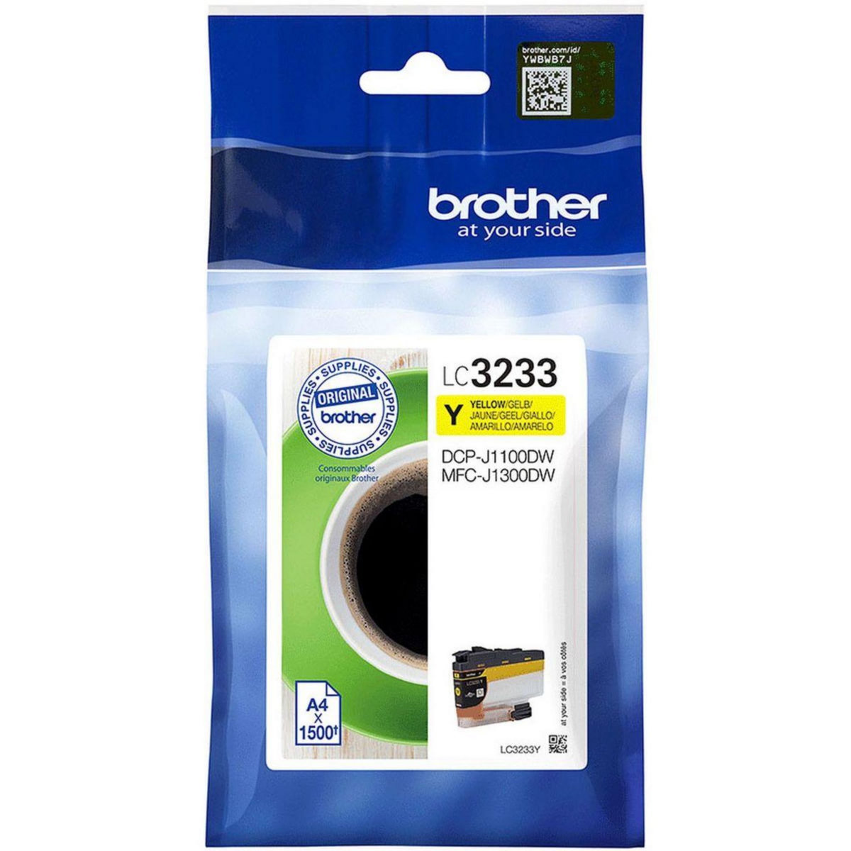 Brother Cartouche d'encre LC3233 Jaune