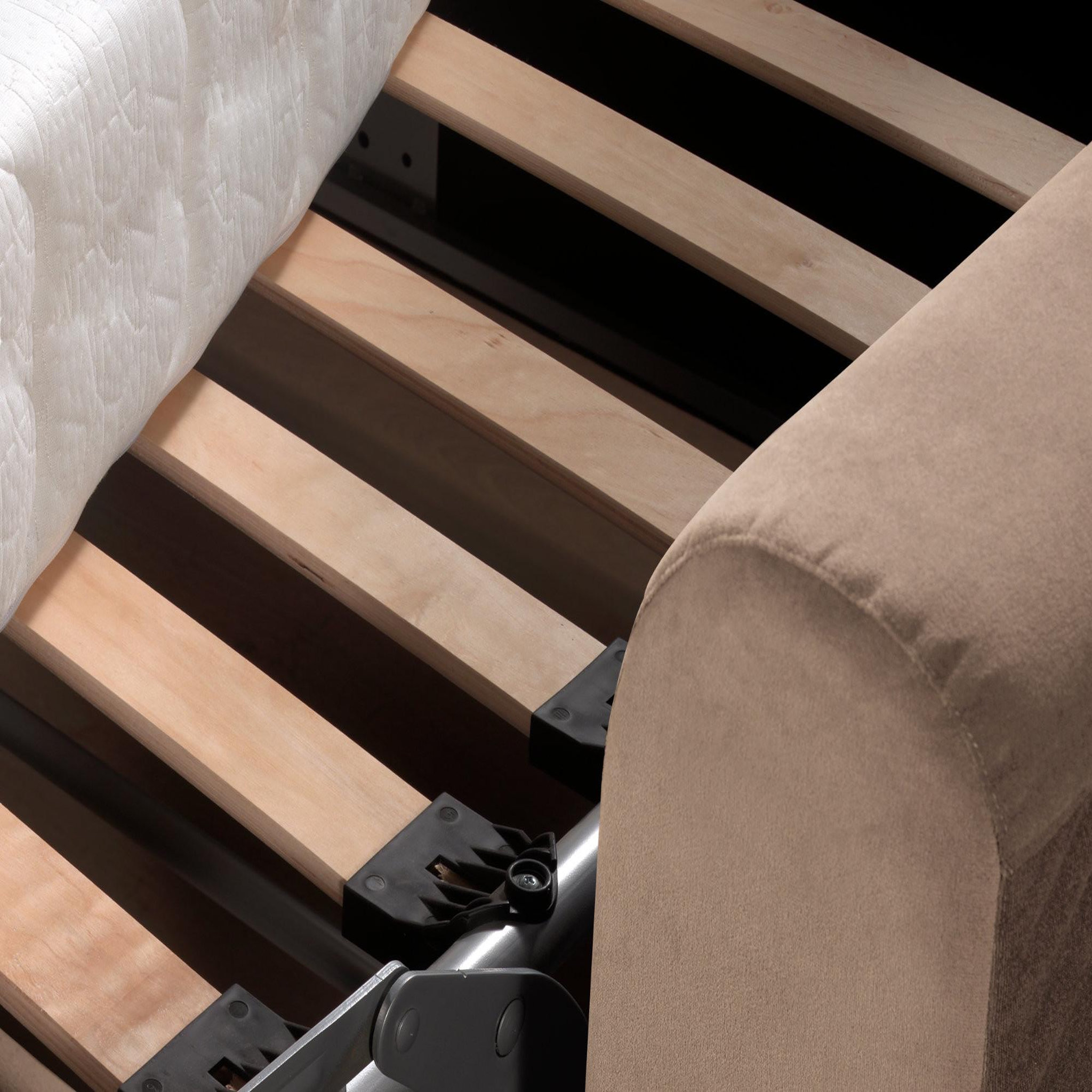 Voir la diapositive 4 : LISA DESIGN Owen - canapé 3 places convertible express couchage quotidien 140 cm matelas 12 cm en velours