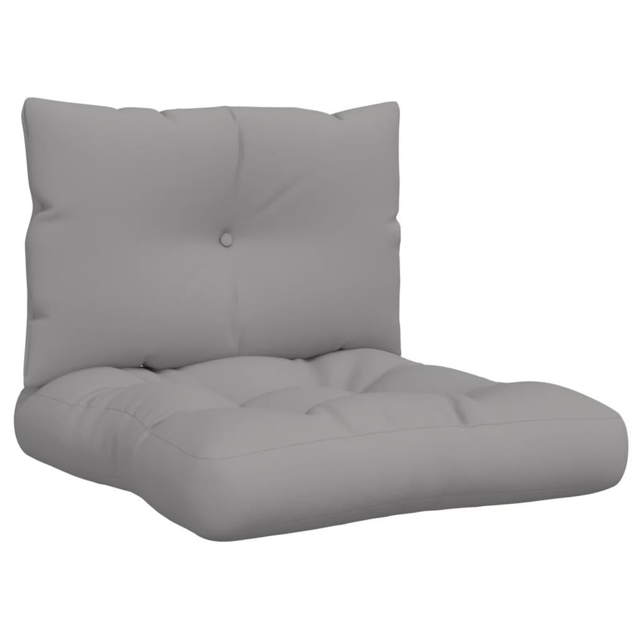 Voir la diapositive 2 : VIDAXL Coussins de palette lot de 2 gris tissu