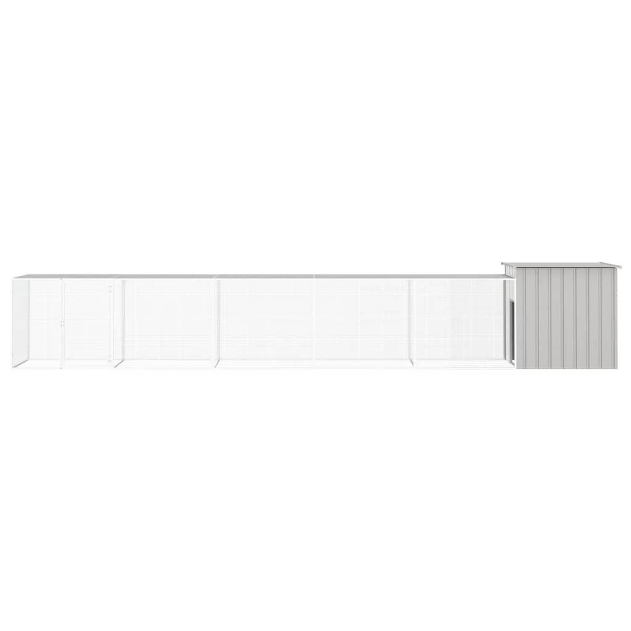 Voir la diapositive 3 : VIDAXL Cage pour poules Gris 600x91x100 cm Acier galvanise