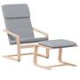 Voir la diapositive 3 : VIDAXL Chaise de relaxation avec repose-pied Gris clair Tissu