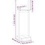 Voir la diapositive 6 : VIDAXL Porte-buches Blanc 33,5x30x110 cm Bois massif de pin