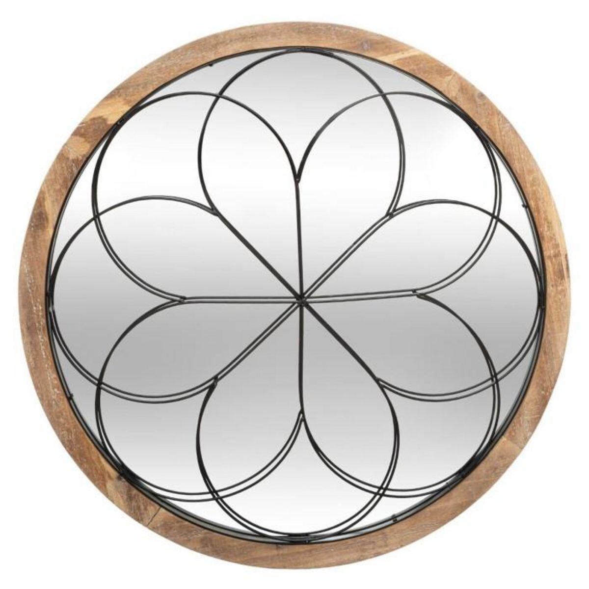 Paris Prix Miroir Mural Design  Rosace  64cm Naturel