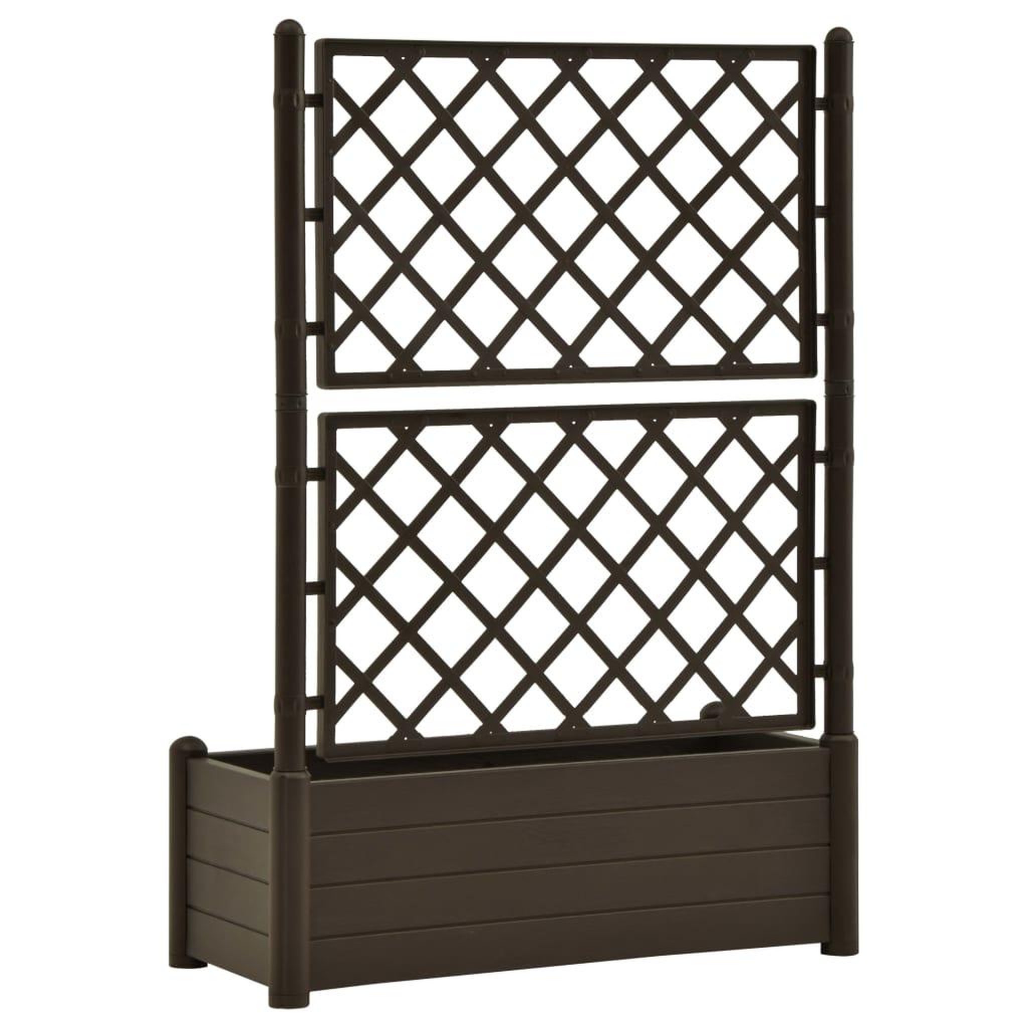Voir la diapositive 5 : VIDAXL Jardiniere avec treillis 100x43x142 cm PP Moka