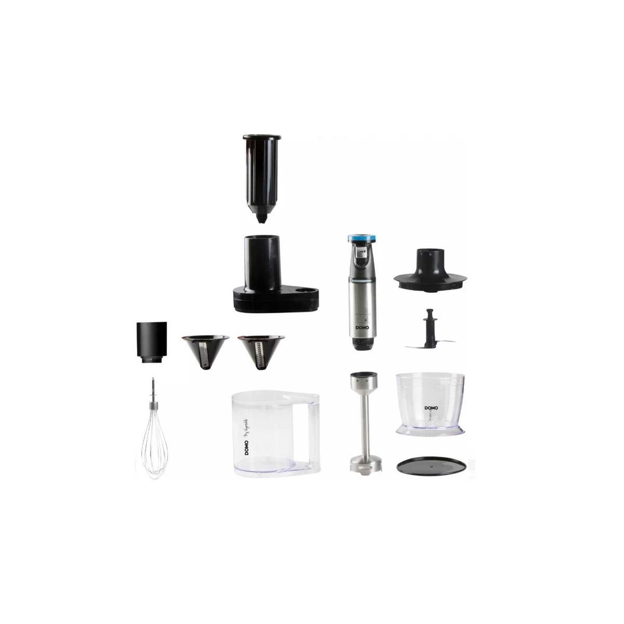 Voir la diapositive 2 : Domo Mixeur plongeant multifonction 800w inox - do9254m