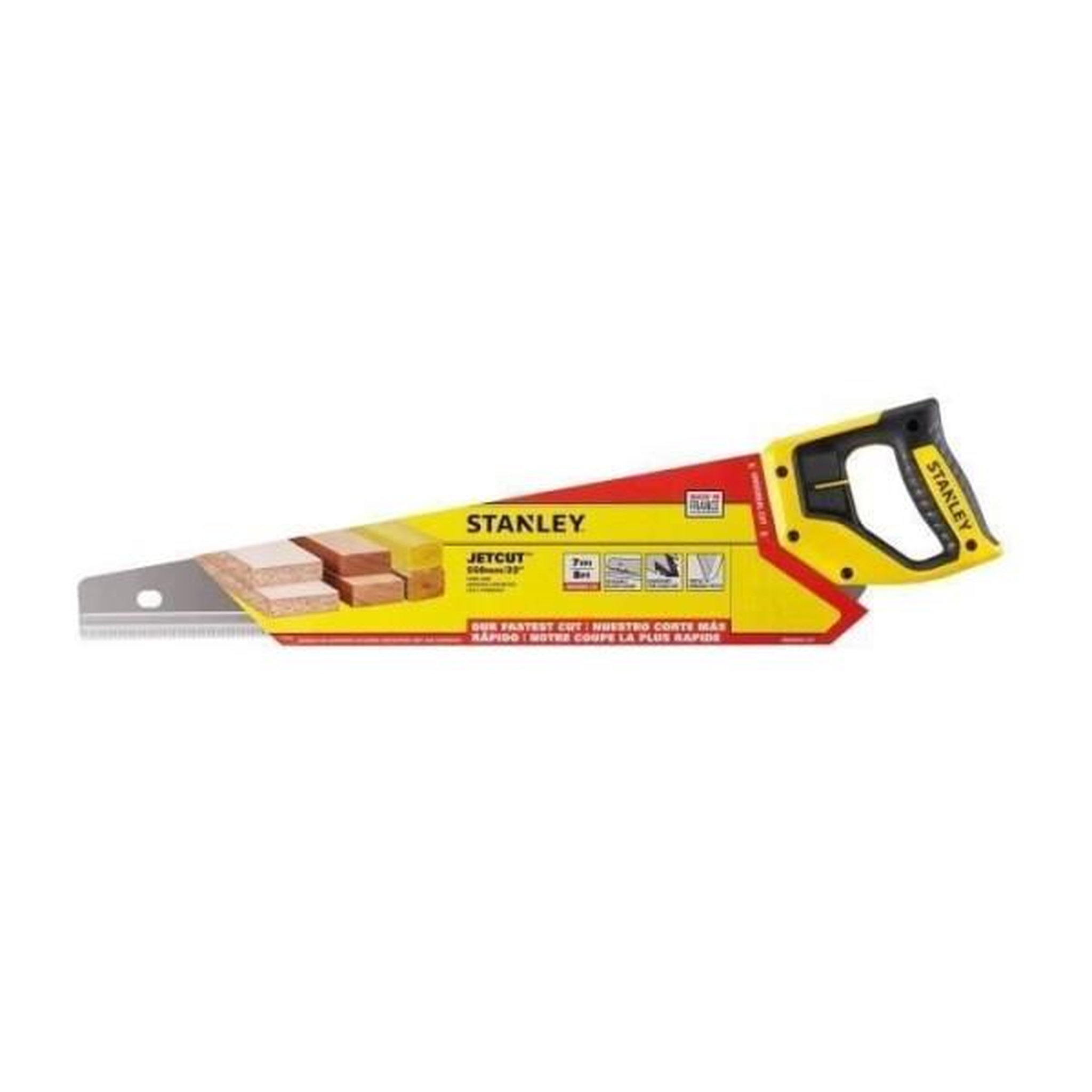Voir la diapositive 2 : Stanley Scie égoine a bois Jetcut coupe STANLEY - 2-15-289 - 550 mm
