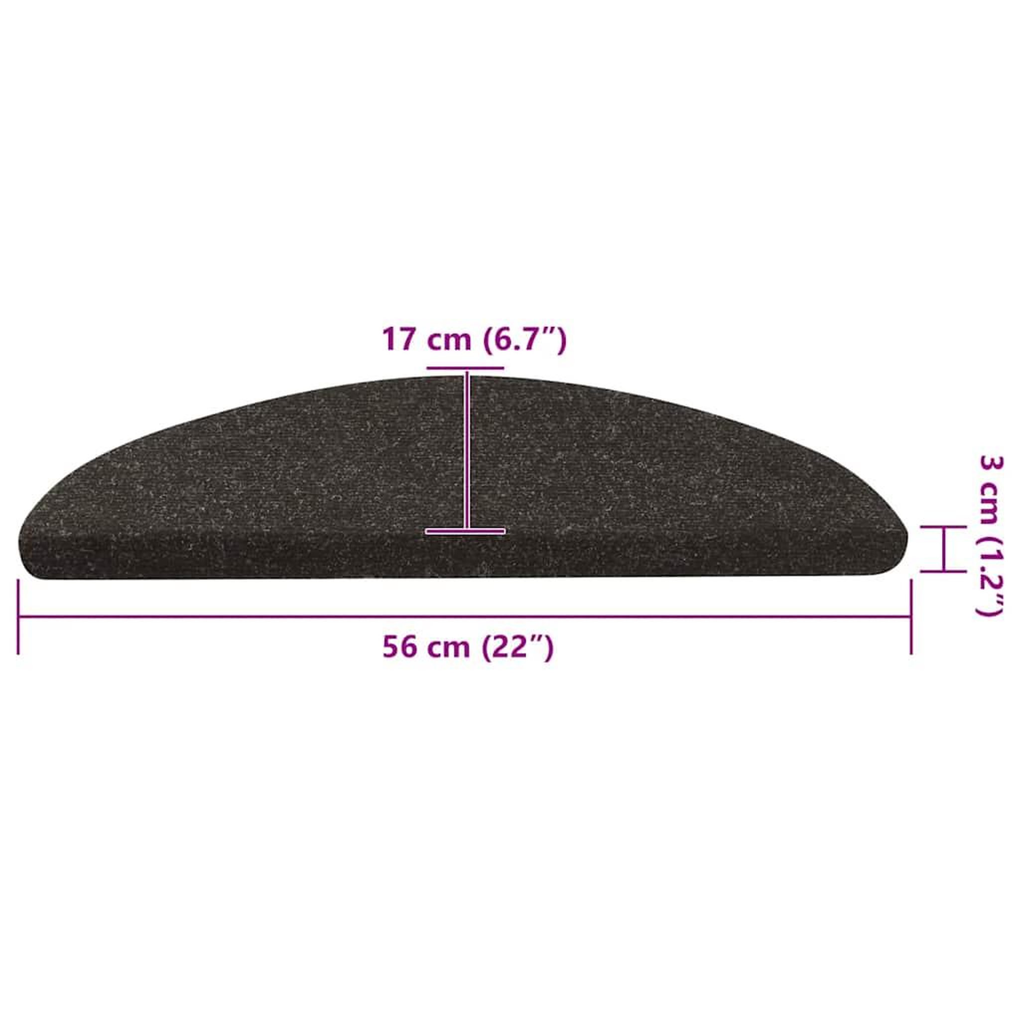 Voir la diapositive 6 : VIDAXL Tapis d'escalier auto-adhesifs 20 pcs noir 56x17x3 cm