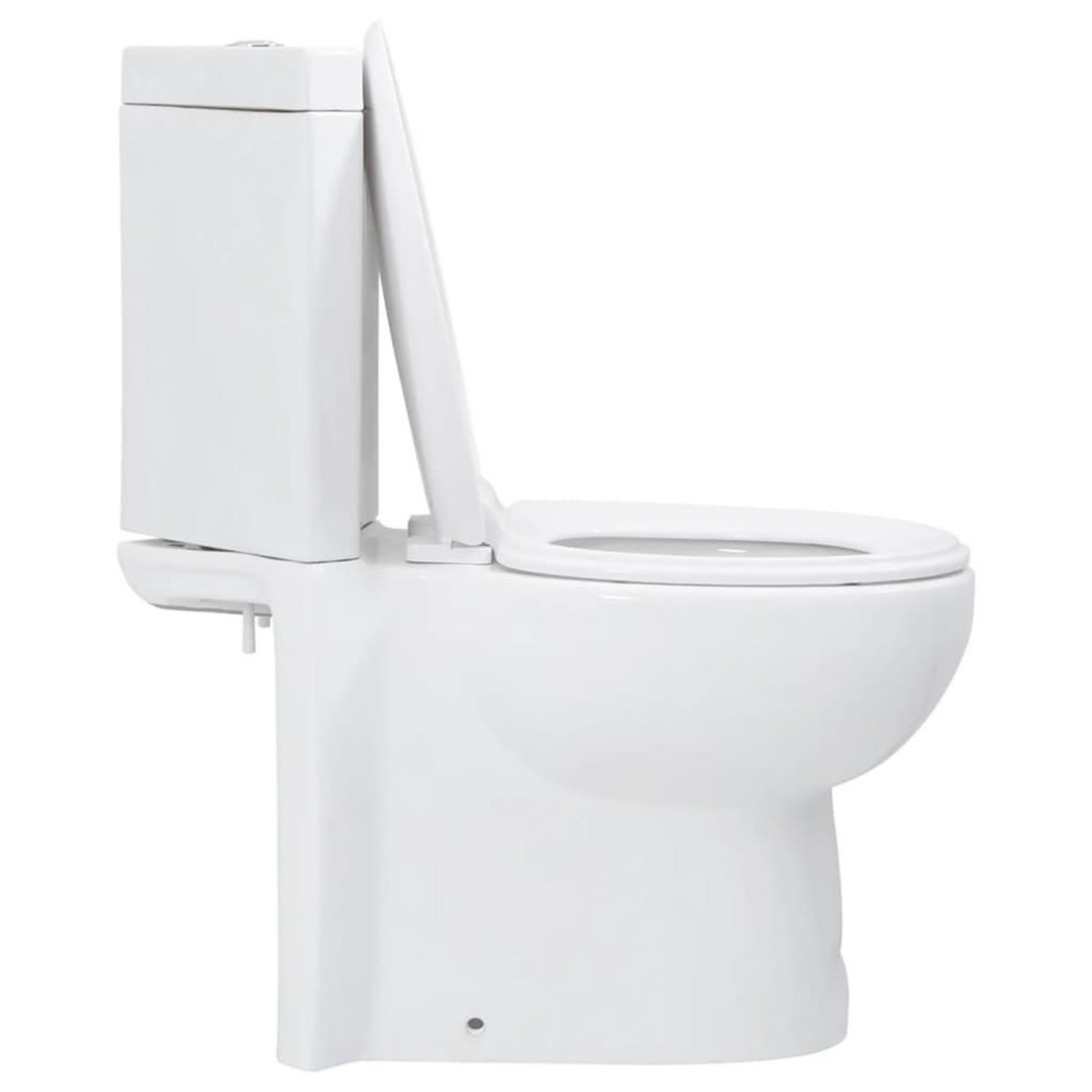 VIDAXL Toilette d'angle en ceramique pour salle de bains blanc