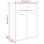 Voir la diapositive 6 : VIDAXL Armoire a chaussures Gris beton 60x35x84 cm Bois d'ingenierie