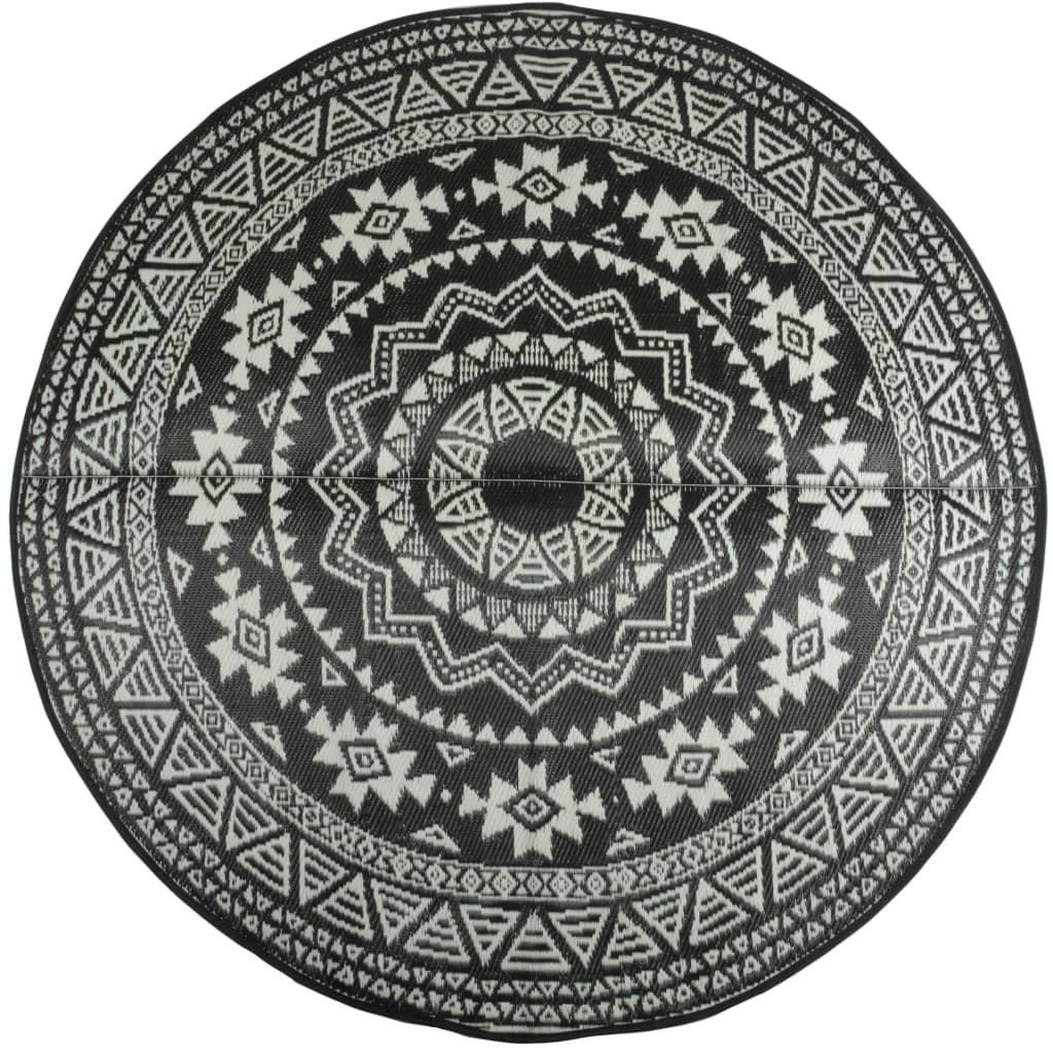 Voir la diapositive 3 : ESSCHERT DESIGN Esschert Design Tapis d'exterieur 180 cm Noir et blanc OC18