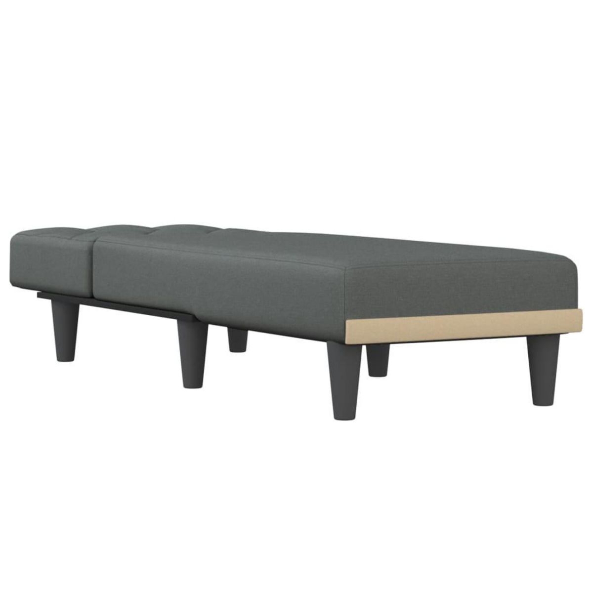 VIDAXL Chaise longue gris fonce tissu