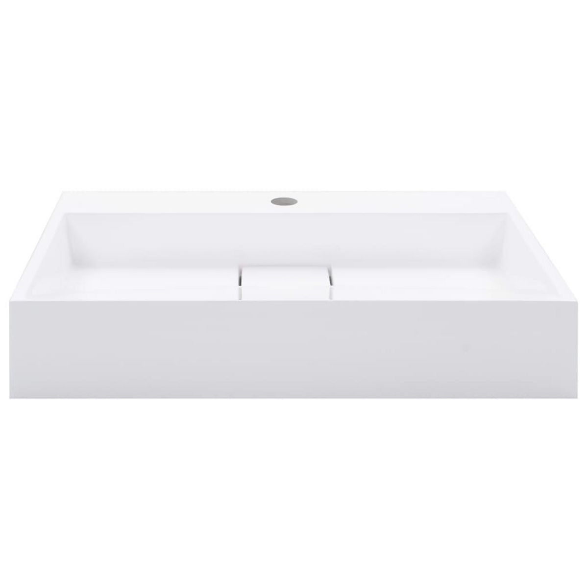 VIDAXL Lavabo 60x38x11 cm Fonte minerale/marbre Blanc