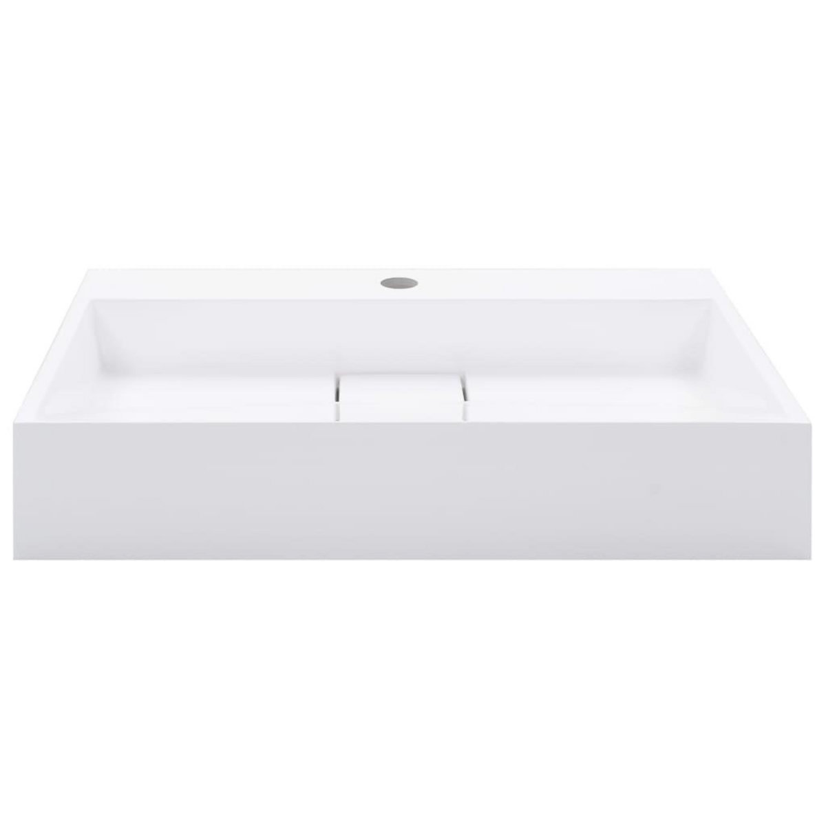 VIDAXL Lavabo 60x38x11 cm Fonte minerale/marbre Blanc