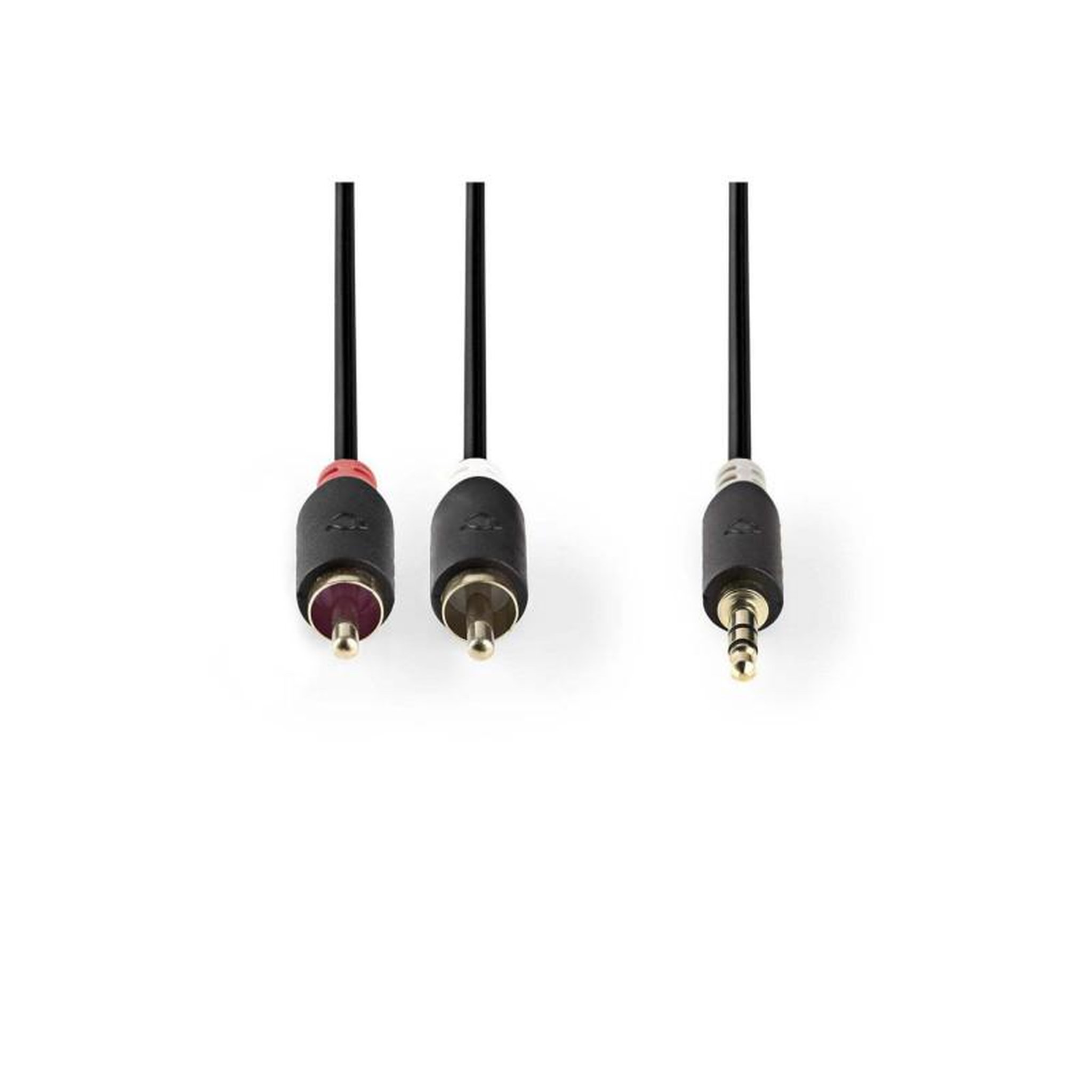 Voir la diapositive 2 : NEDIS Câble audio stéréo | 3.5 mm Mâle | 2x RCA Male | Plaqué or | 1.00 m | R NEDIS - CABW22200AT10