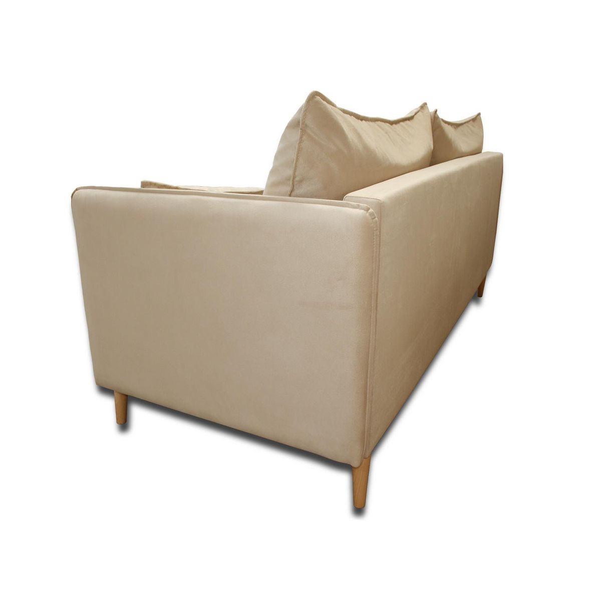 BEST MOBILIER Grenat - canapé 3 places fixe - en velours