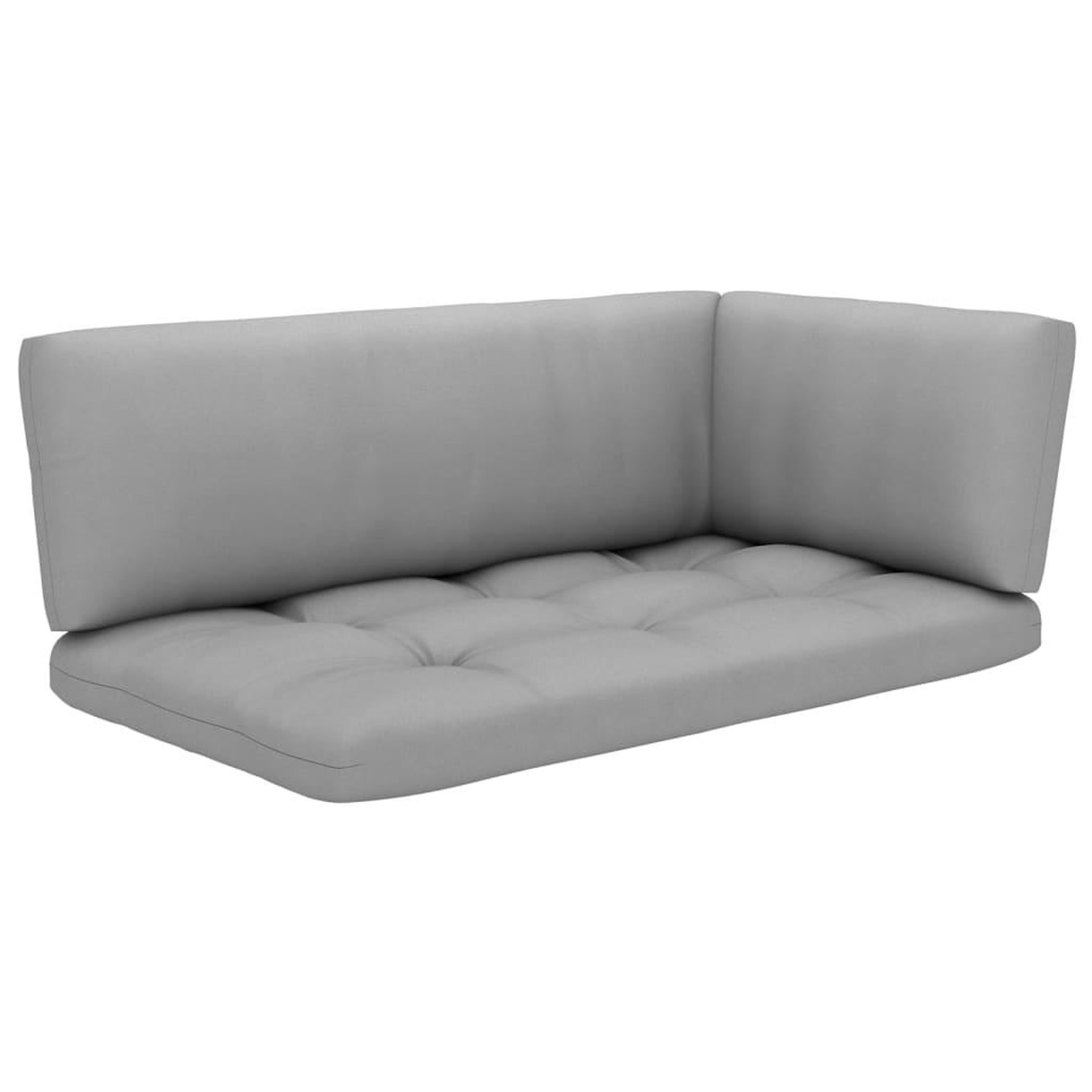 Voir la diapositive 4 : VIDAXL Canape palette 2 places avec coussins pin impregne de blanc