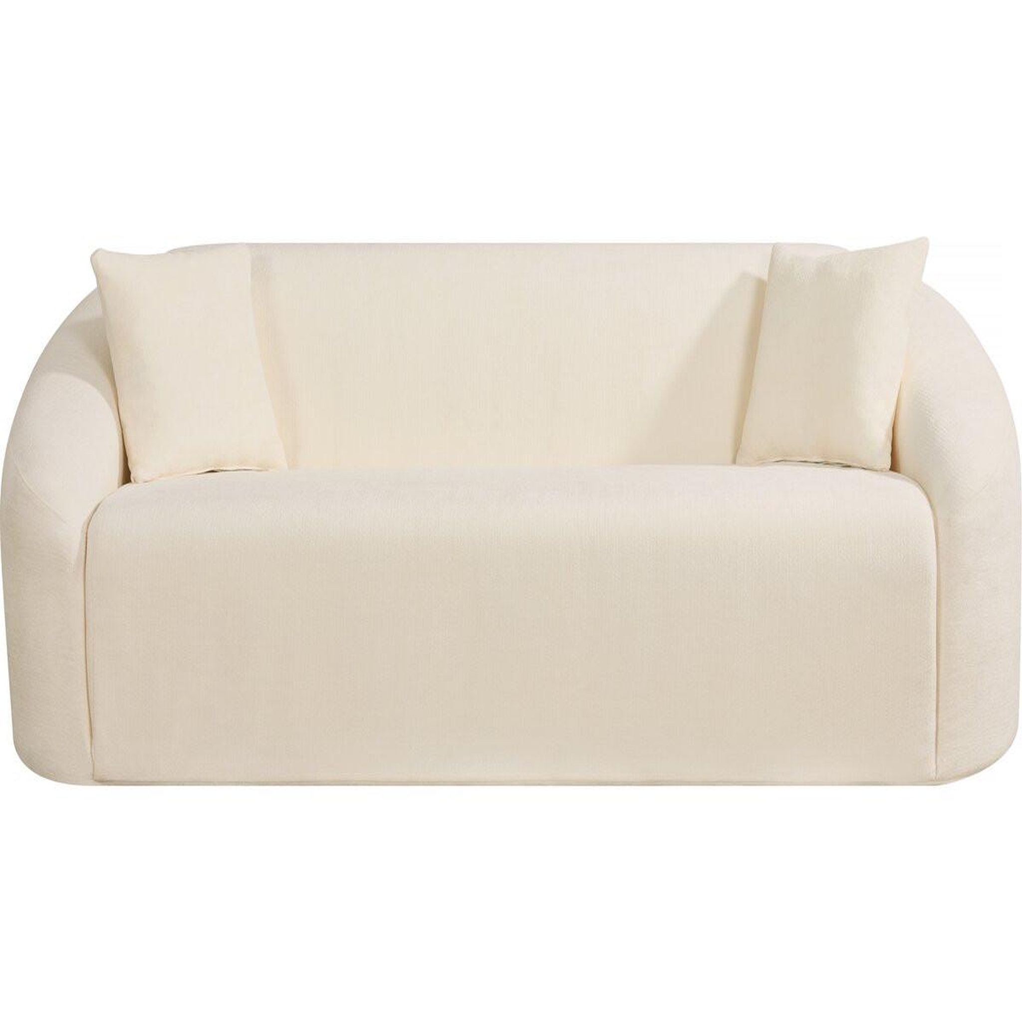 Habitat et Jardin Canapé droit fixe en tissu  ondine  - 3 places - beige