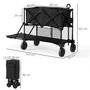 Voir la diapositive 3 : OUTSUNNY Chariot de jardin pliable multi-rangement max. 200 Kg - poignée teslescopique - roues tout terrain noir