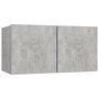 Voir la diapositive 5 : VIDAXL Ensemble de meubles TV 8 pcs Gris beton Bois d'ingenierie