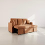 Voir la diapositive 2 : BEST MOBILIER Cyrus - canapé droit 3 places convertible en velours côtelé