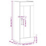 Voir la diapositive 6 : VIDAXL Armoire murale blanc 34,5x34x90 cm bois d'ingenierie