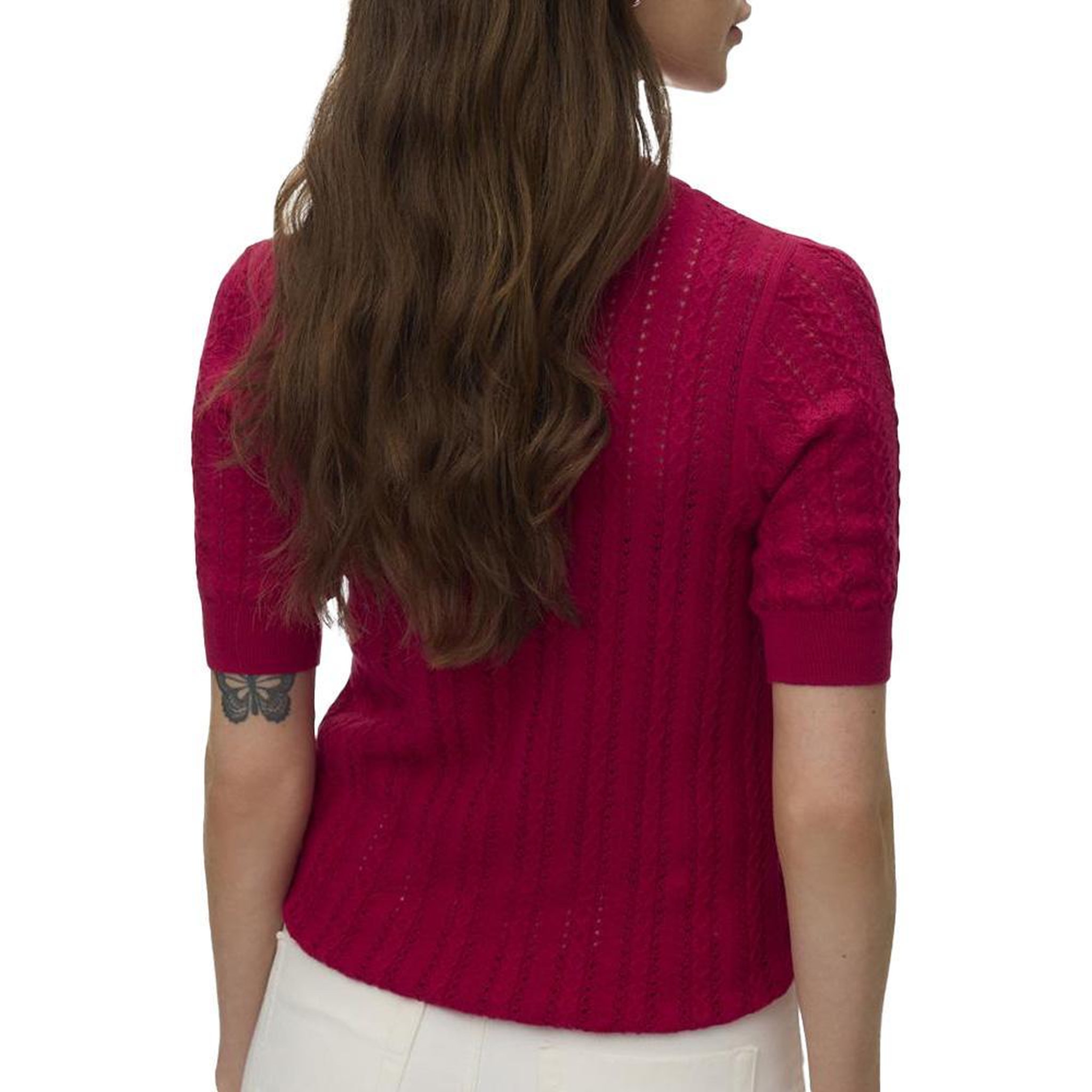 Voir la diapositive 2 : Vero Moda Pull Rose Femme Vero Moda Morena