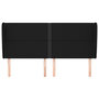 Voir la diapositive 3 : VIDAXL Tete de lit avec oreilles Noir 203x23x118/128 cm Tissu