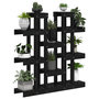 Voir la diapositive 4 : VIDAXL Support a plantes Noir 104,5x25x109,5 cm Bois massif de pin