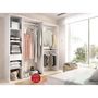 Voir la diapositive 2 : MARKET24 Dressing linéaire ou d'angle - Blanc mat - 98,1 x 41,8 x 187 cm