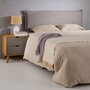 Voir la diapositive 2 : IDIMEX Tête de lit VINCEL 160 sur pieds, en tissu