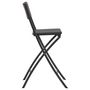 Voir la diapositive 3 : VIDAXL Chaise de bar pliable lot de 2 PEHD et acier Aspect de rotin