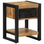 Voir la diapositive 2 : VIDAXL Table de chevet 35x34x45 cm bois de manguier massif brut