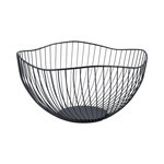 PRESENT TIME Grande Corbeille à fruits Wave. Coloris disponibles : Noir
