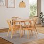 Voir la diapositive 2 : VS VENTA-STOCK Ensemble table 80x80 cm et 4 chaises de salle à manger Mura Chêne