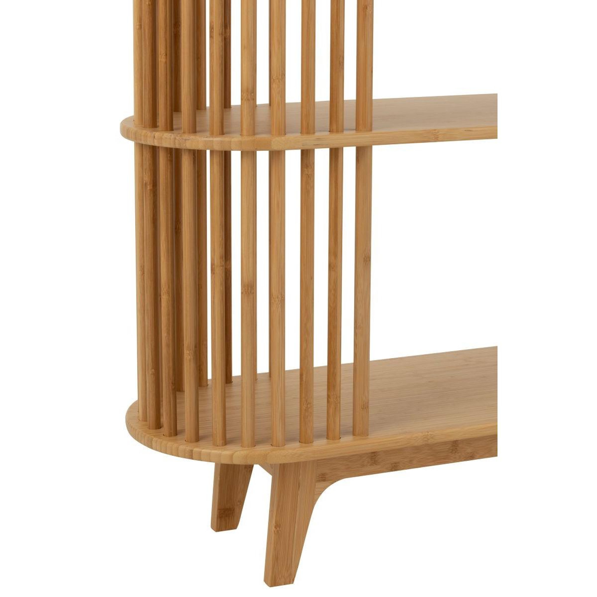 Voir la diapositive 6 : J-LINE Étagère 4 niveaux en bambou  live  154cm naturel