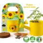  Kit de jardinage : Mini arrosoir jaune et ses graines de tournesol nain Bio