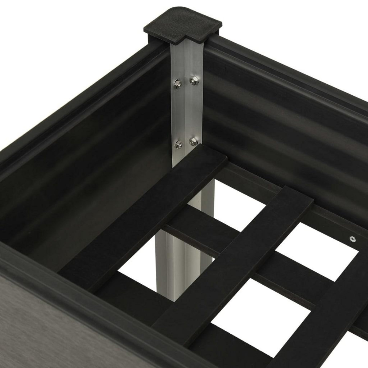 VIDAXL Lit sureleve de jardin 75x40x75 cm WPC Gris