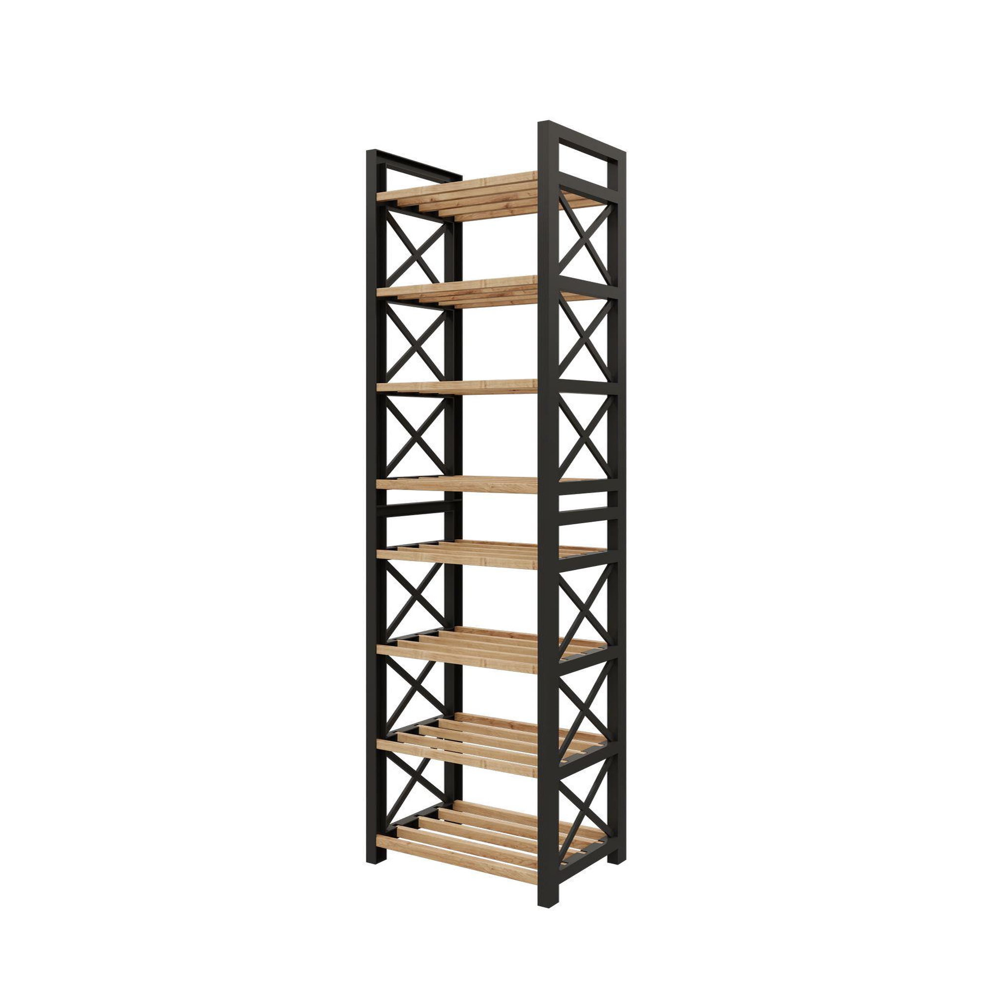 Habitat et Jardin Étagère multifonctionnelle en bois  mini  23 x 18 x 128 cm - noir