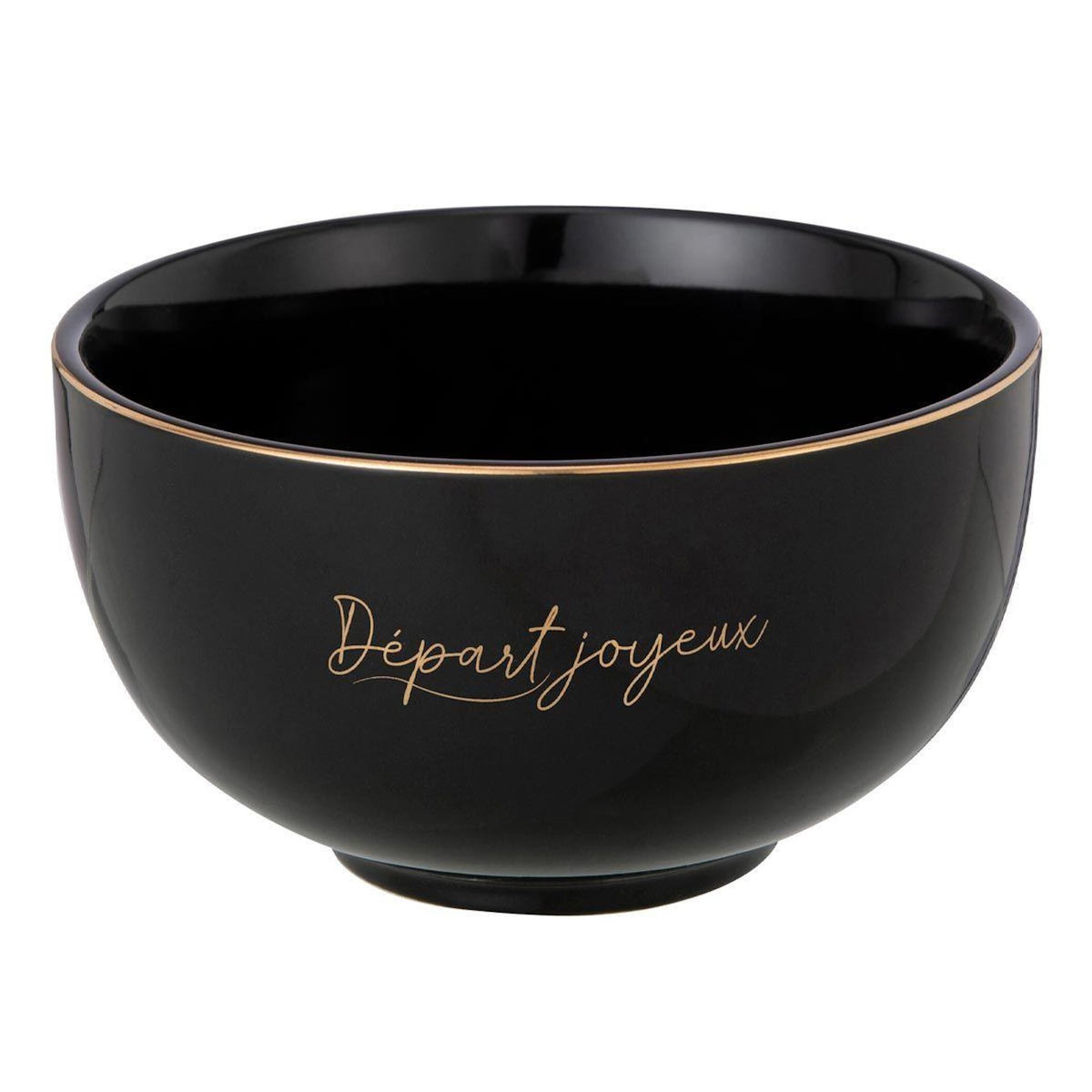 Paris Prix Lot de 2 Bols en Porcelaine  Ilene  14cm Noir